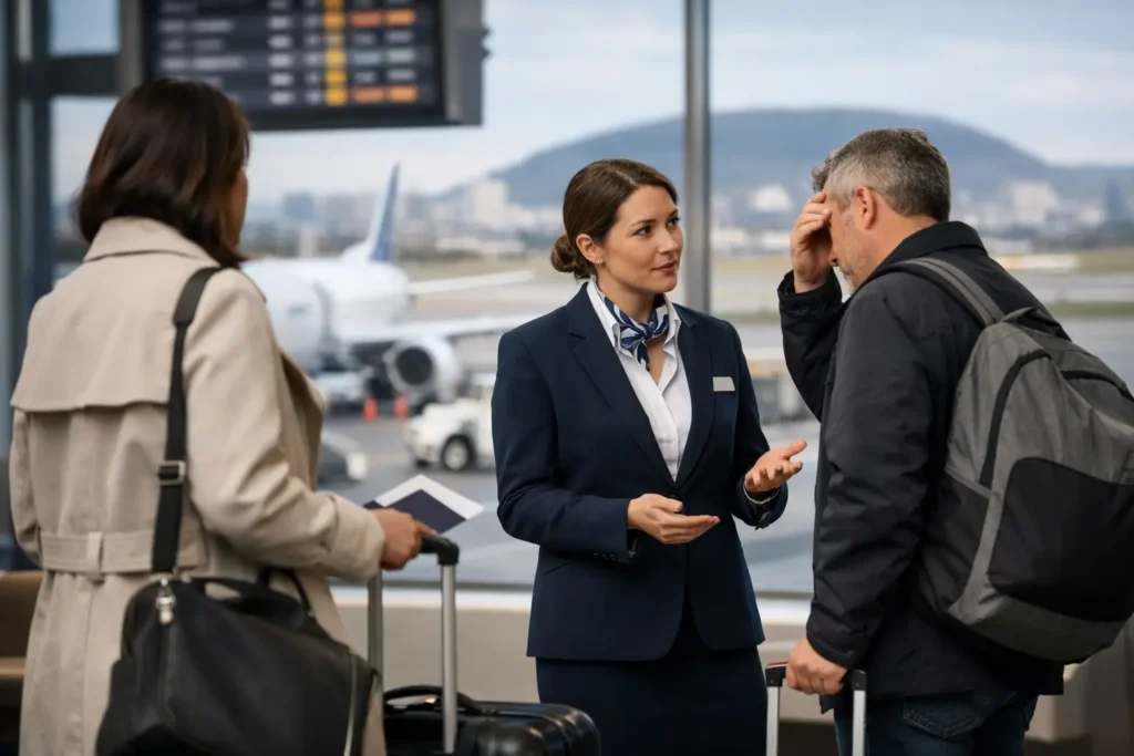 Prise en charge aéroport Montréal retard vol