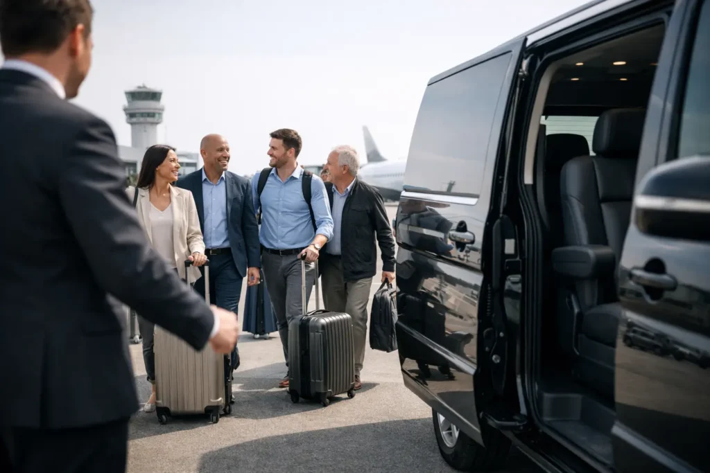 Comment organiser un trajet aéroport pour un groupe